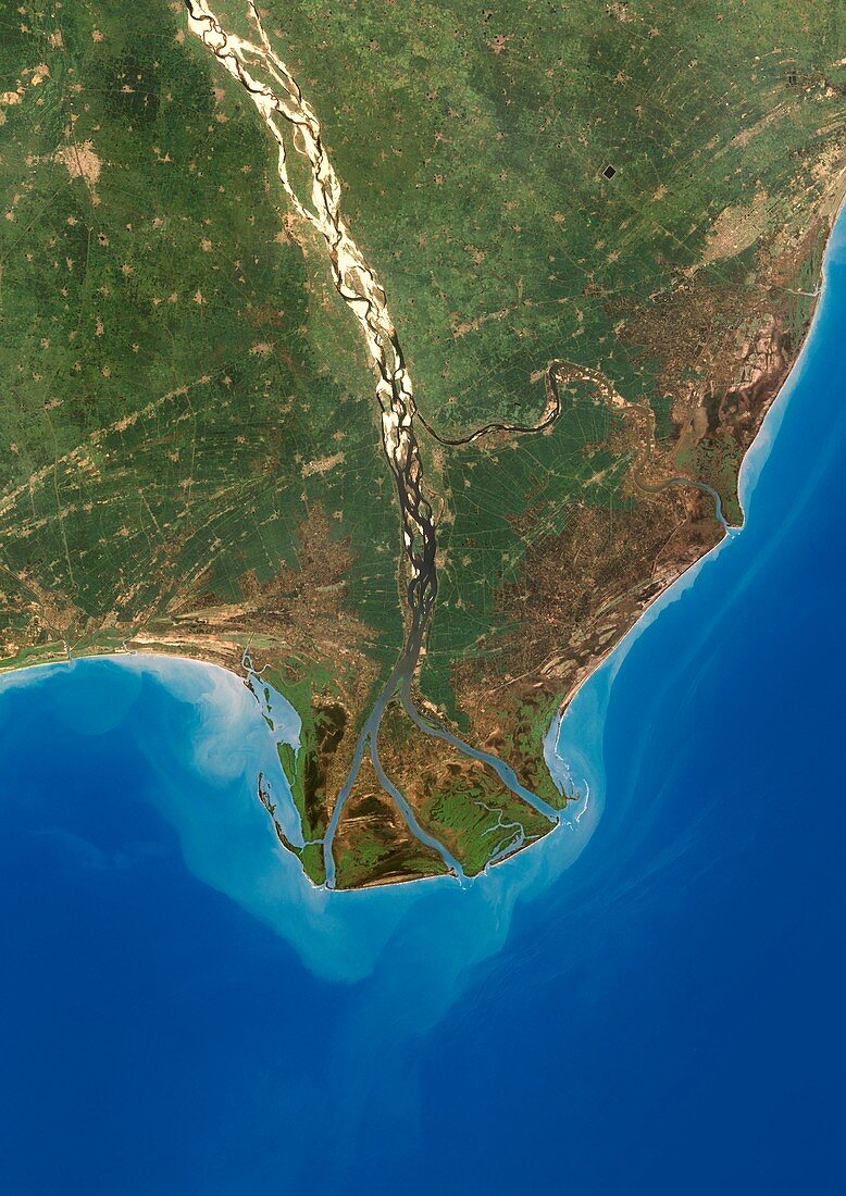 Krishna River Delta,satellite image
