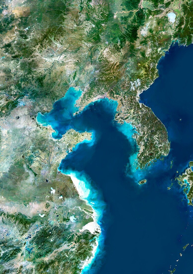 Yellow Sea,satellite image