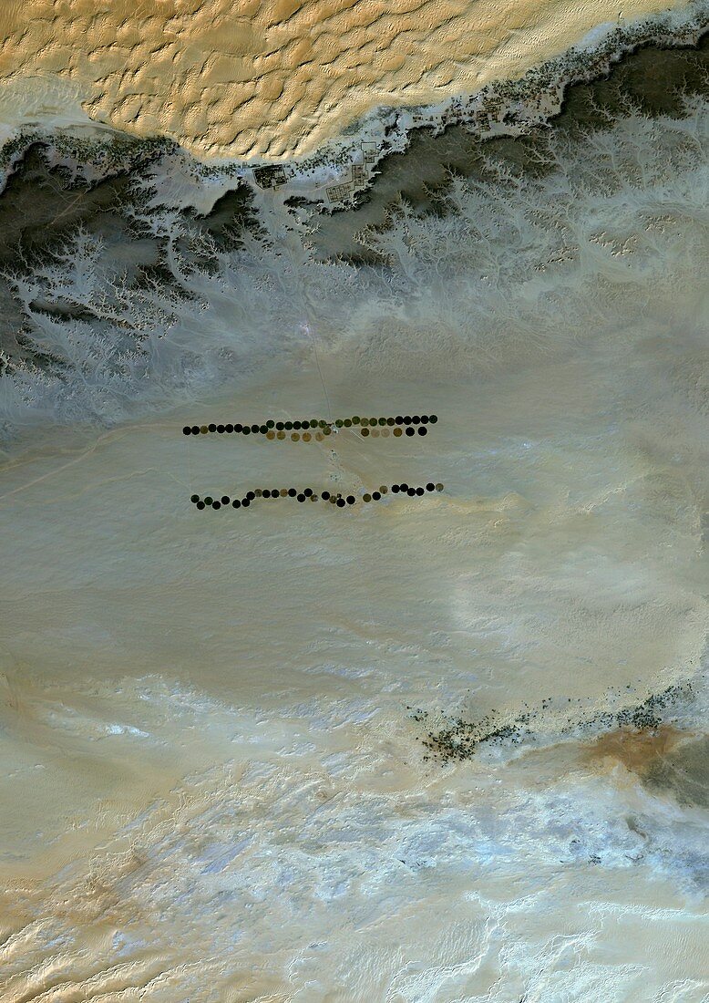Desert agriculture,1987,satellite image