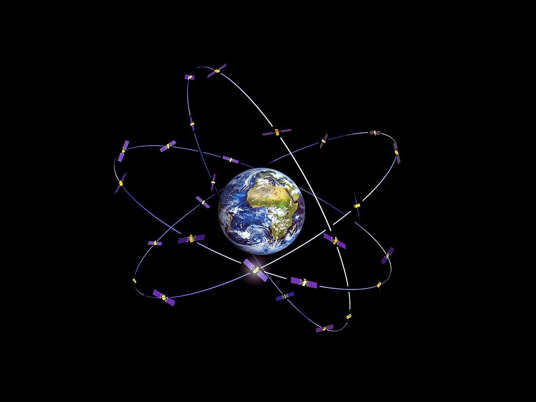 Navigation satellites,artwork