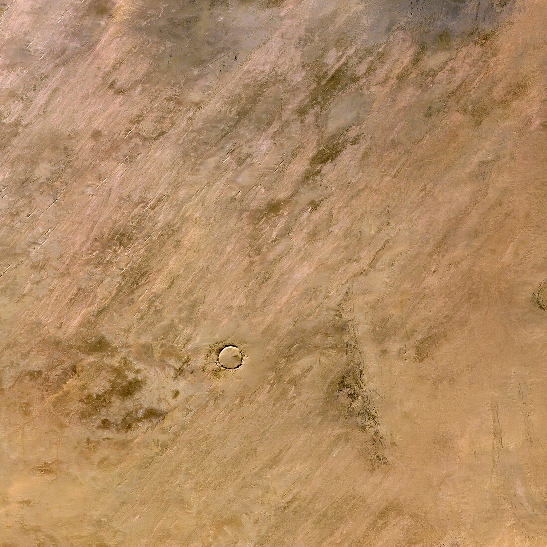 Tenoumer Crater,satellite image