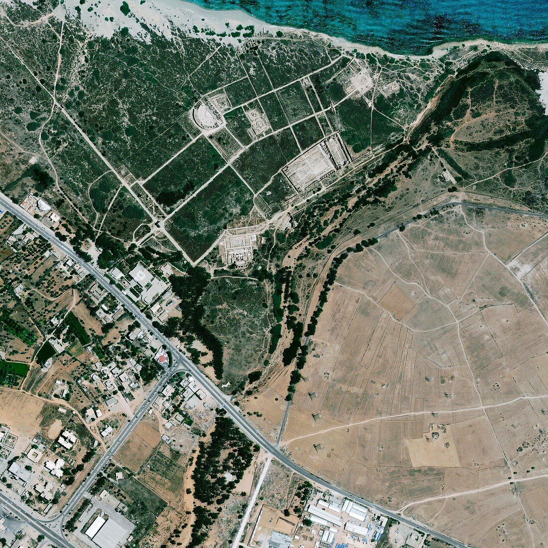 Leptis Magna region,satellite image