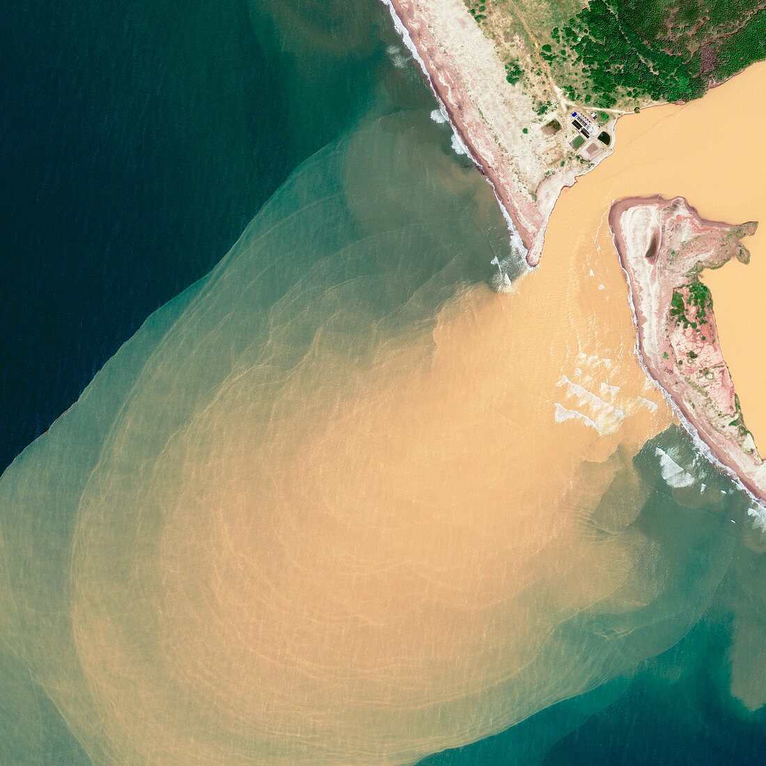 Rio Baluarte sediment,satellite image