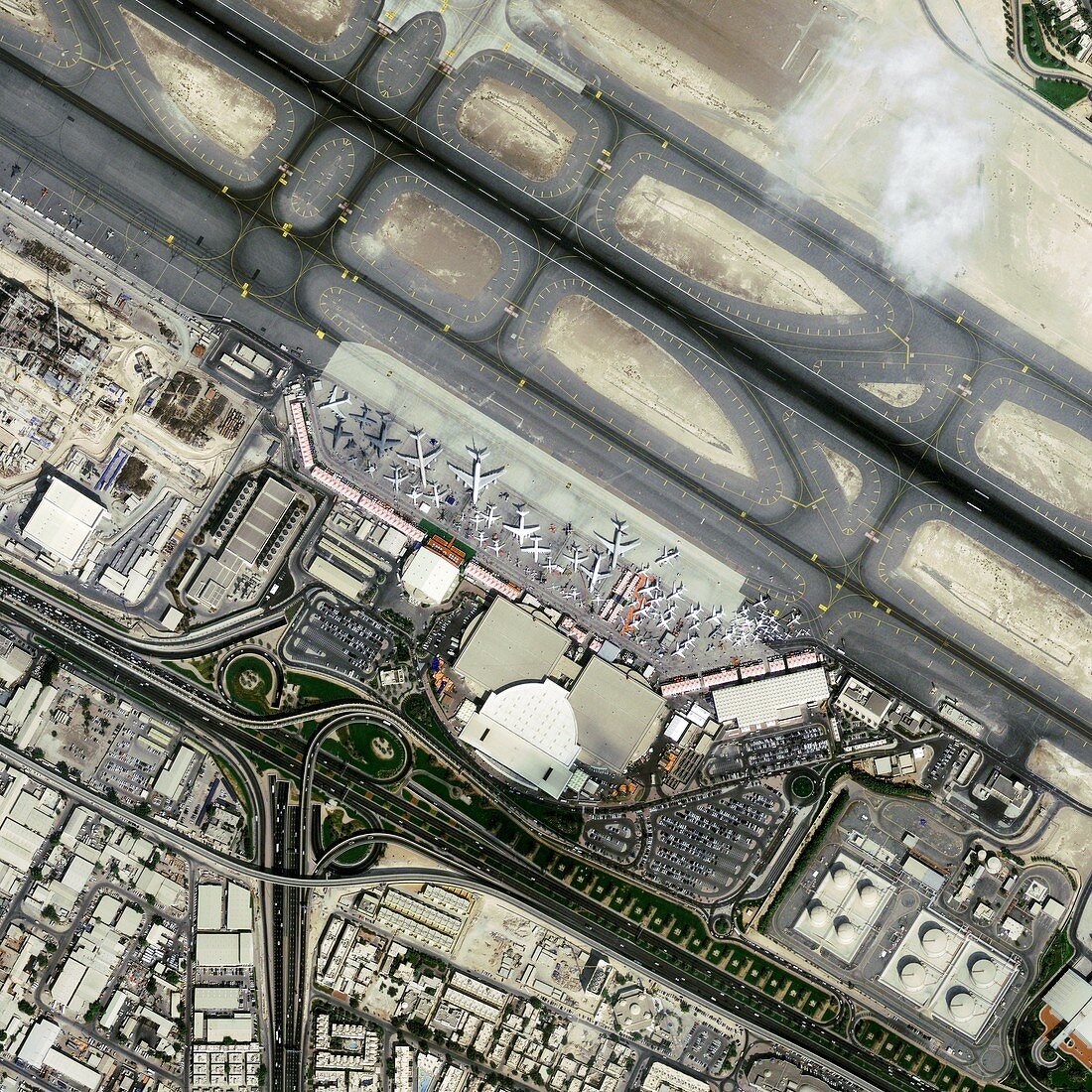 Dubai Airshow,satellite image