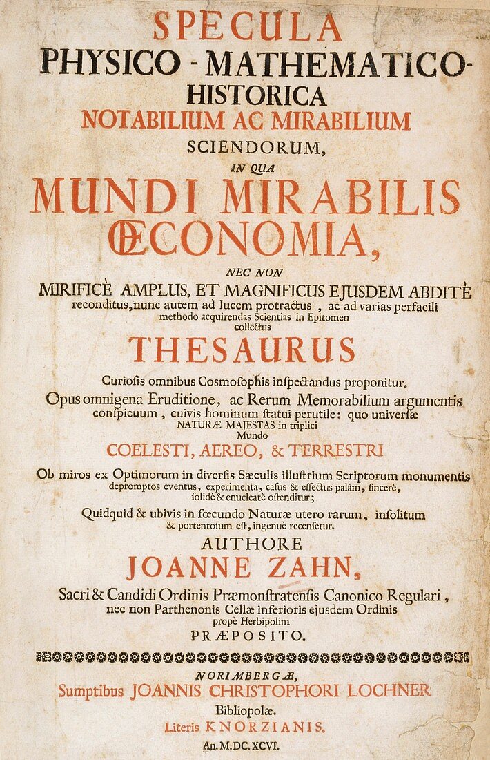 Zahn's encyclopedia of science,1696