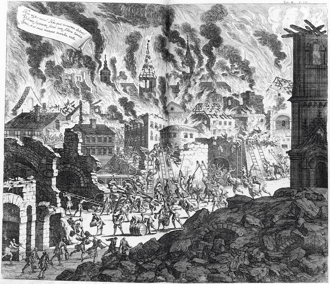 Volcanic fire,1696 artwork