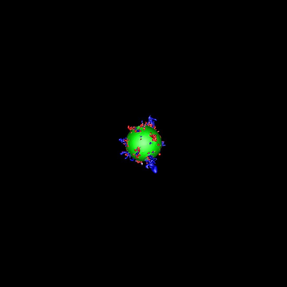 Supernova explosion,3D simulation