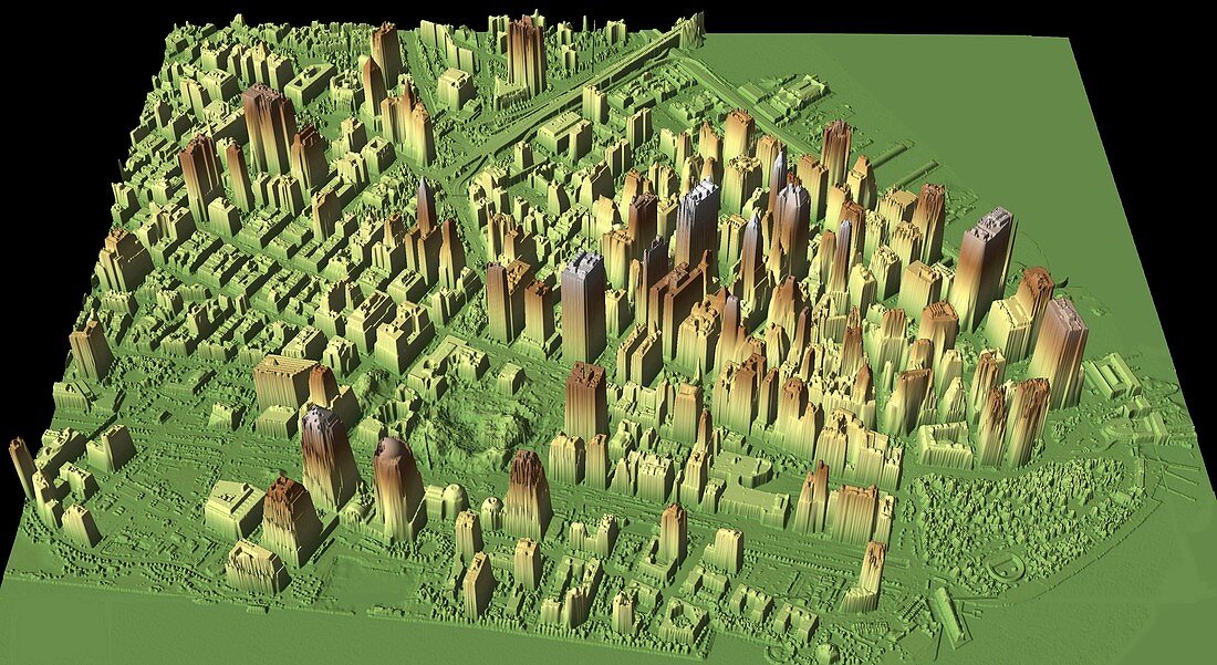 Ground Zero,Manhattan,LIDAR image
