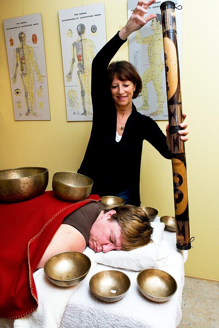 Tibetan bell therapy and rainstick