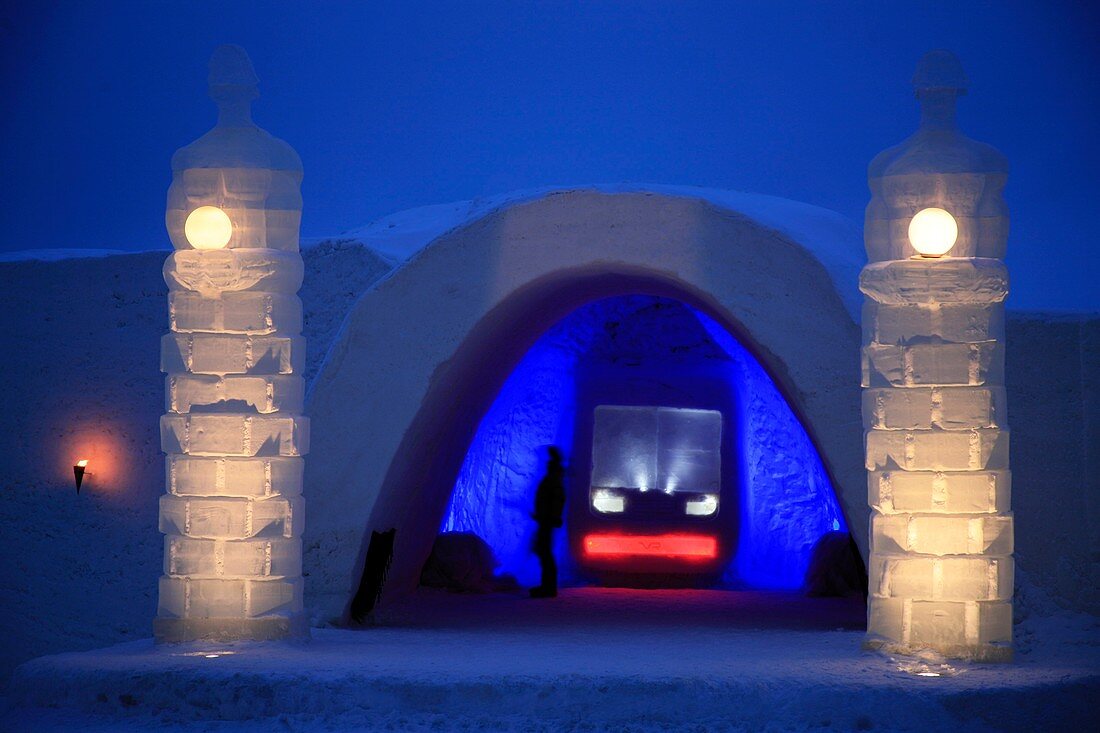 Ice hotel entrance