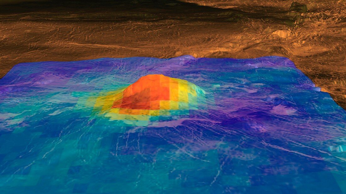 Volcano on Venus,infrared image