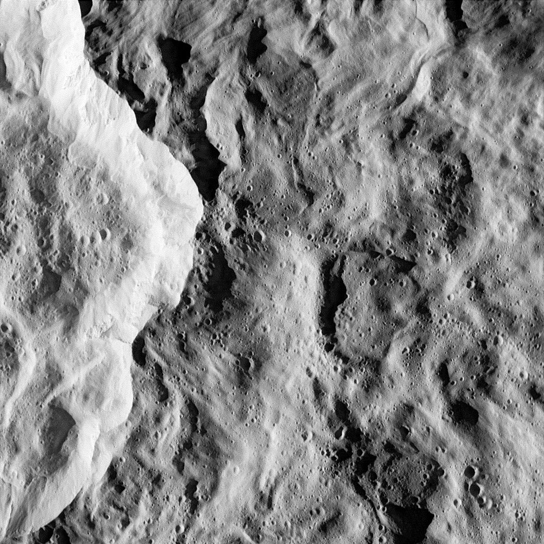 Rhea's surface,Cassini image