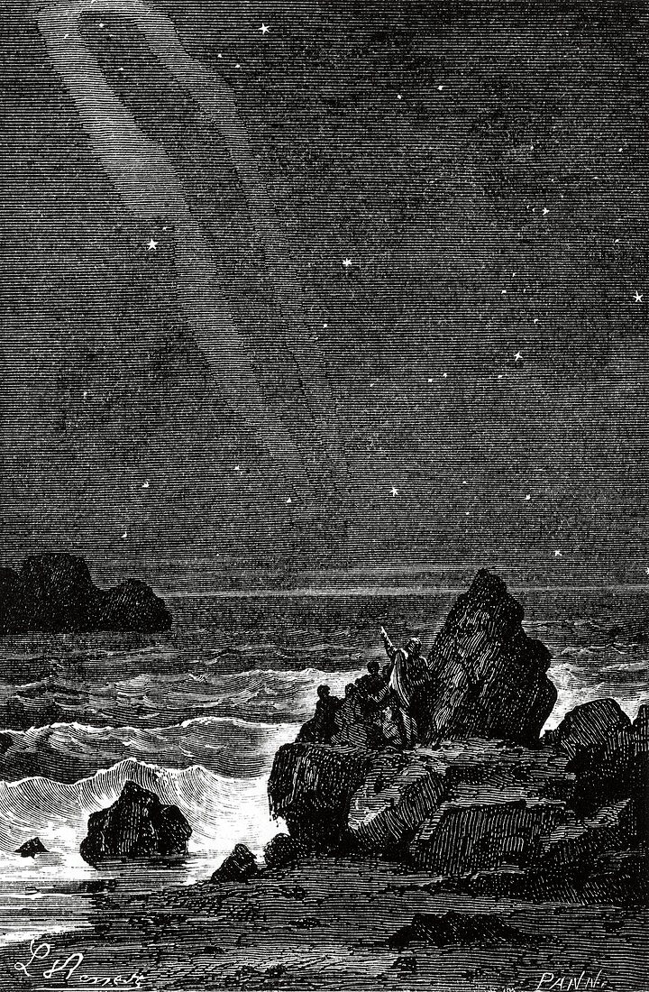Constellations seen from the seashore