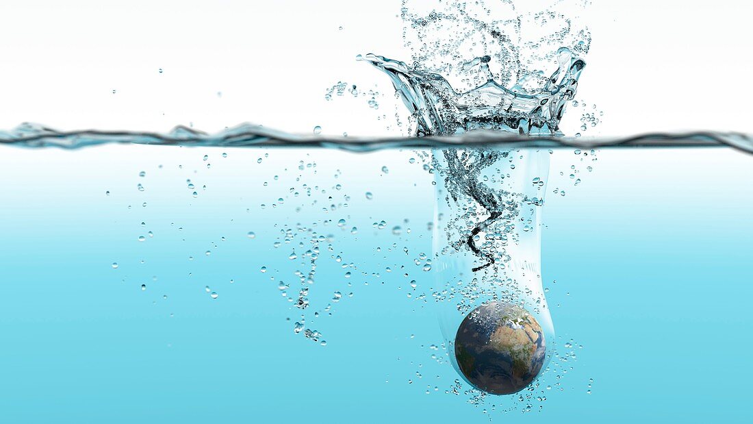 Drowning Earth,conceptual image