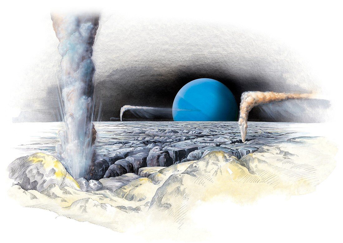 Neptune from Triton,artwork