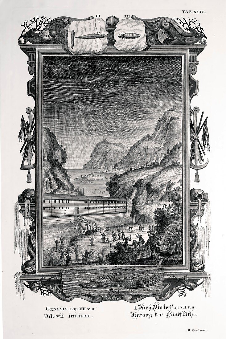 1731 Johann Scheuchzer Noah's Ark Flood