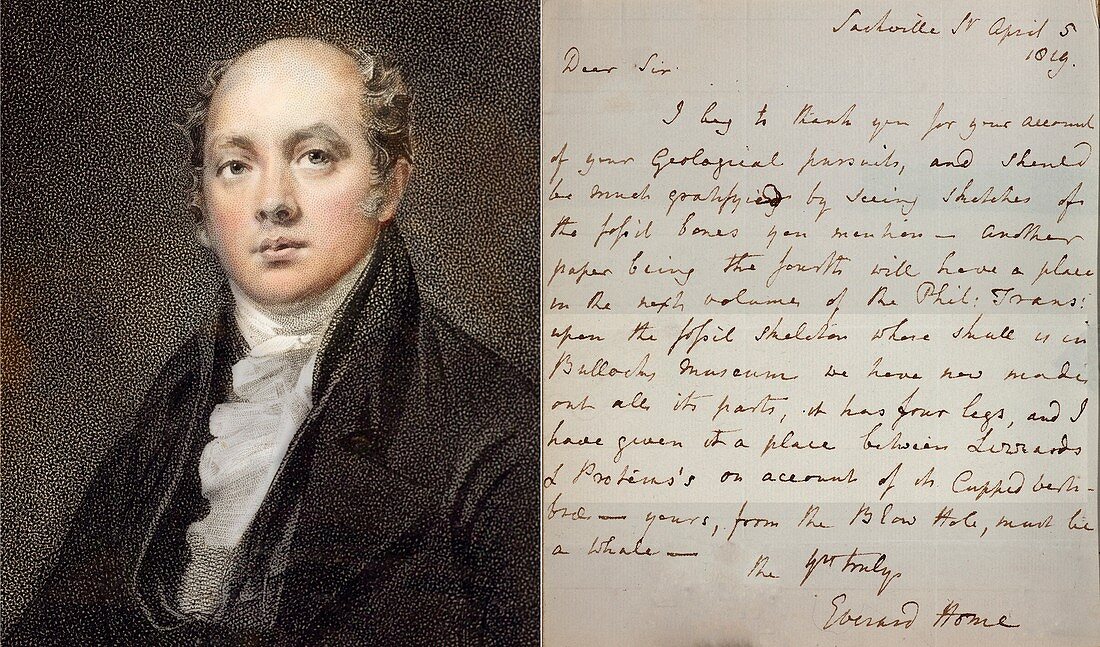 1819 Sir Everard Home icthyosaur letter