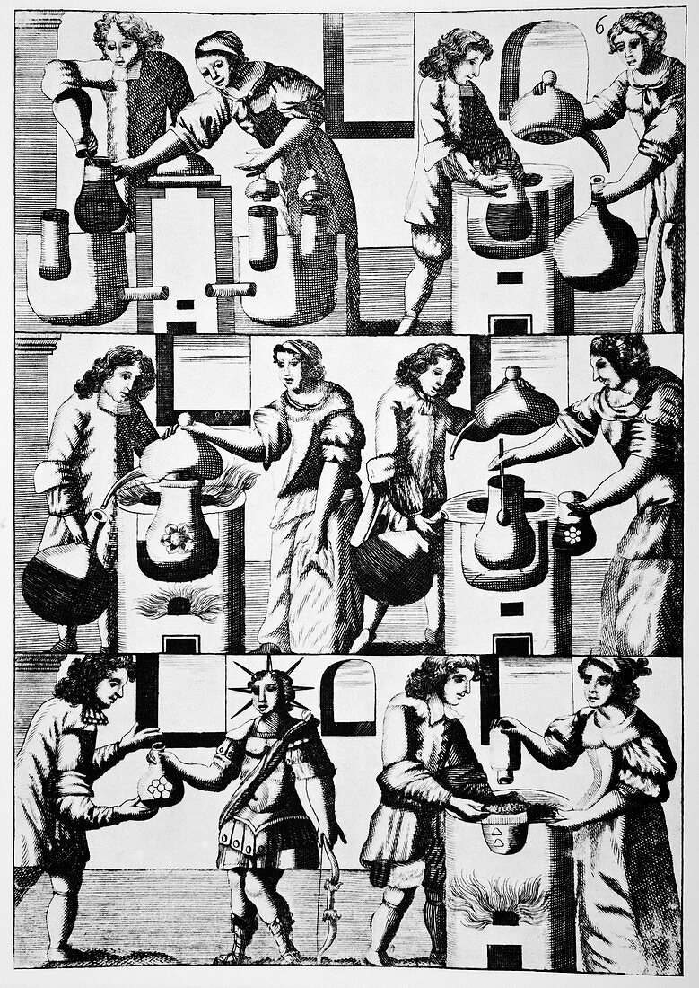 Alchemy preparations,17th century