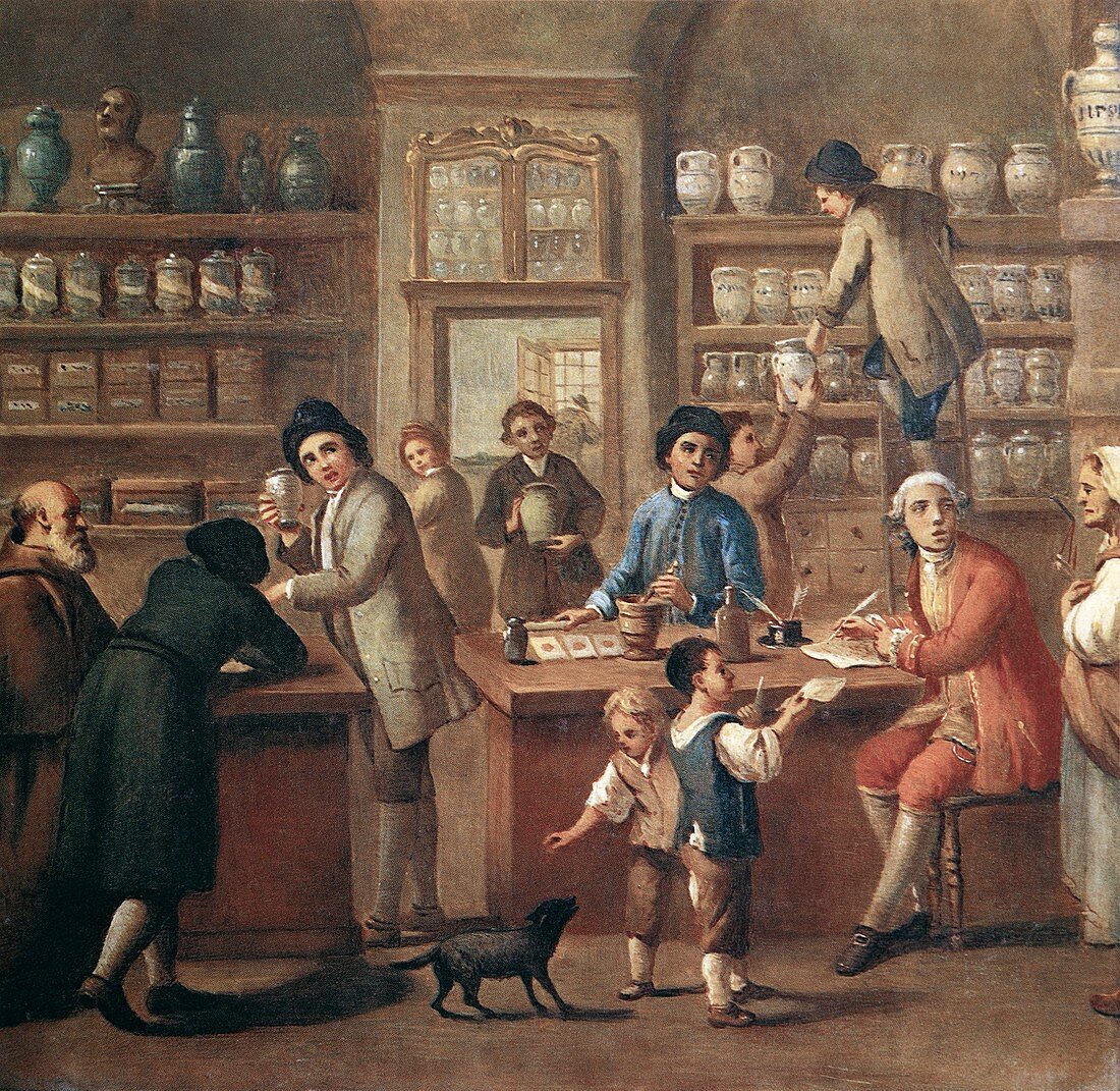 Italian apothecary,18th century