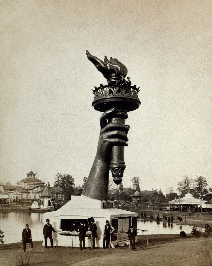 Statue of Liberty display,1876