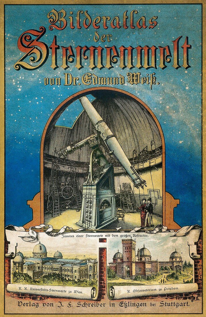 German astronomy atlas,1882