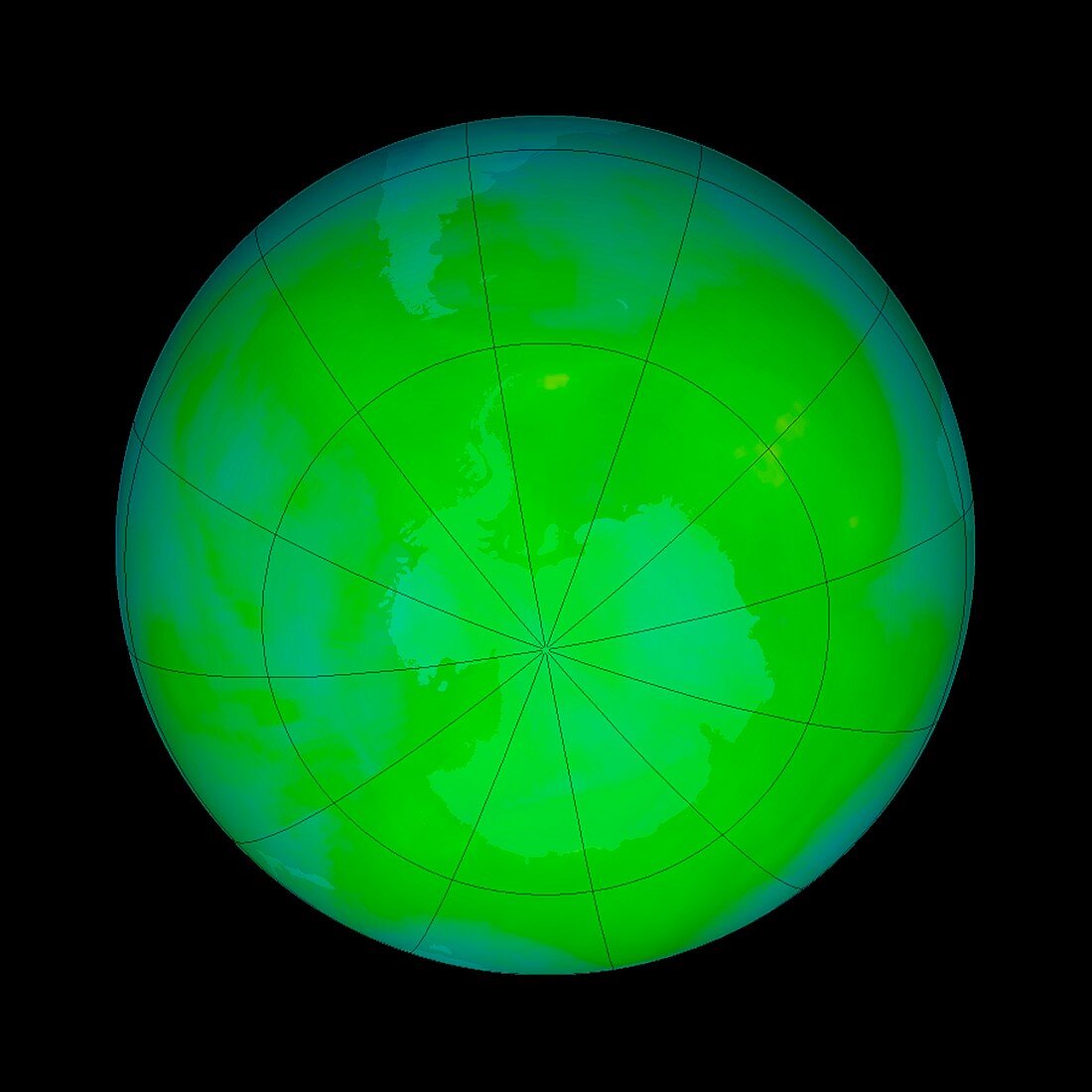 Antarctic ozone coverage,1979