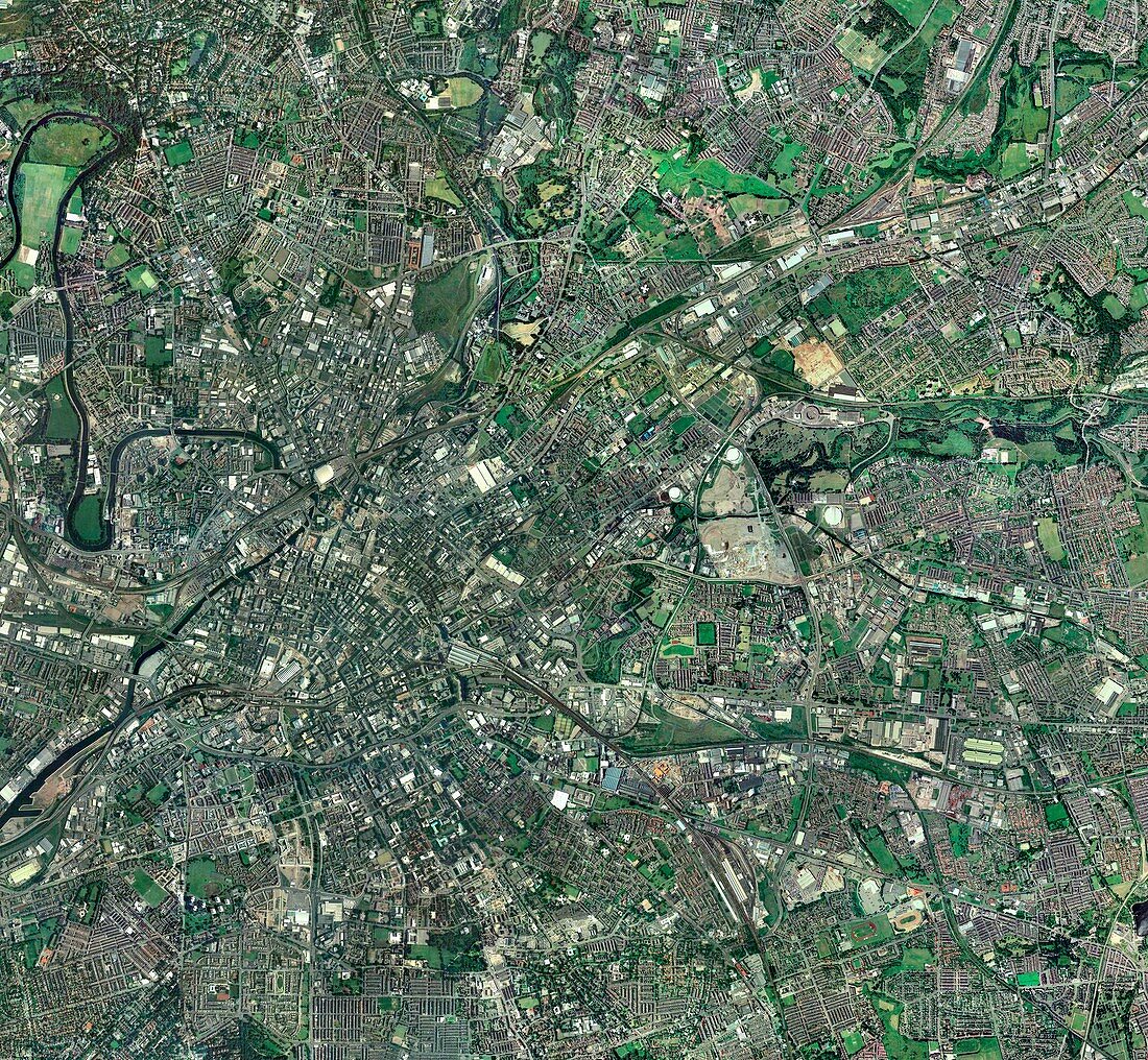 Central Manchester,aerial view