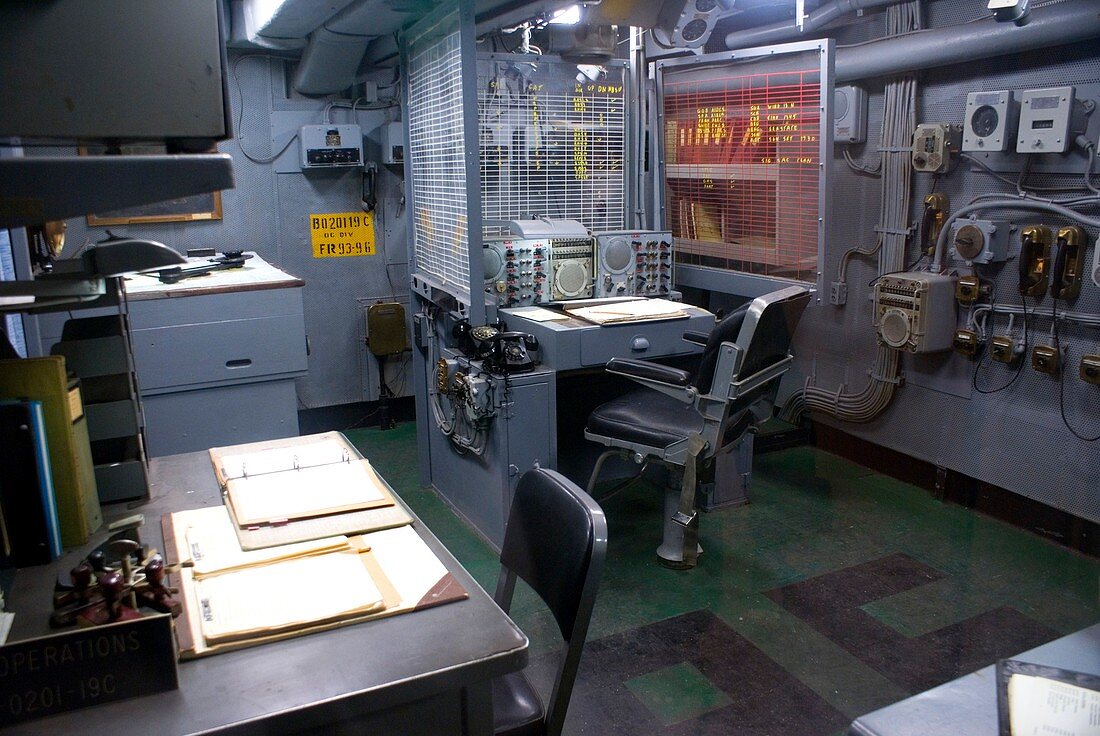 Operations room on USS Intrepid