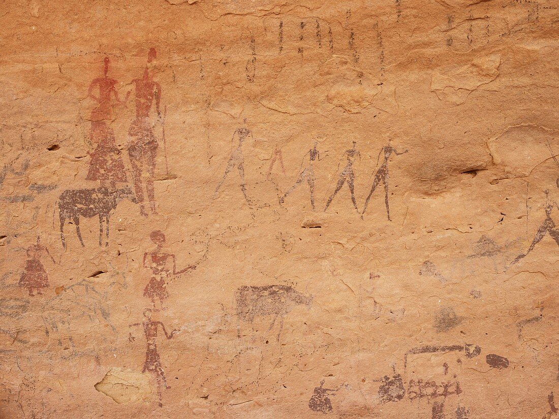 Pictograph of walking figures