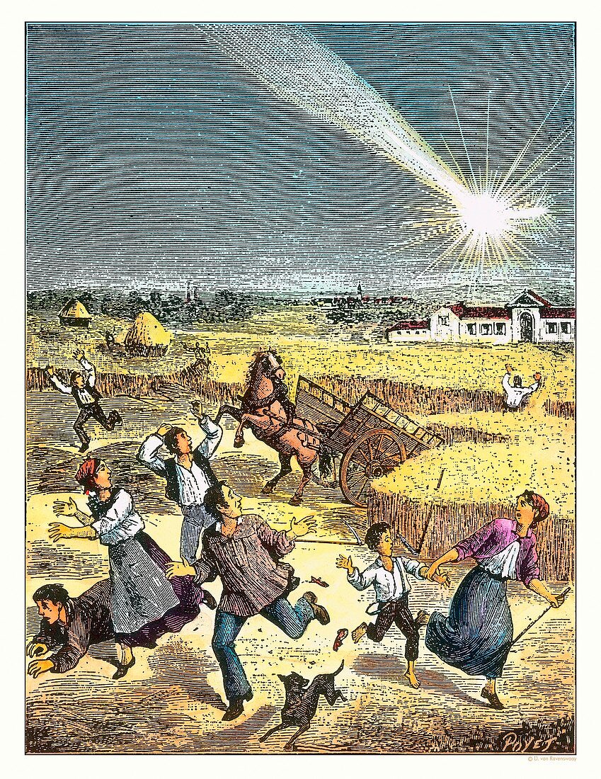 1872 meteor explosion,artwork