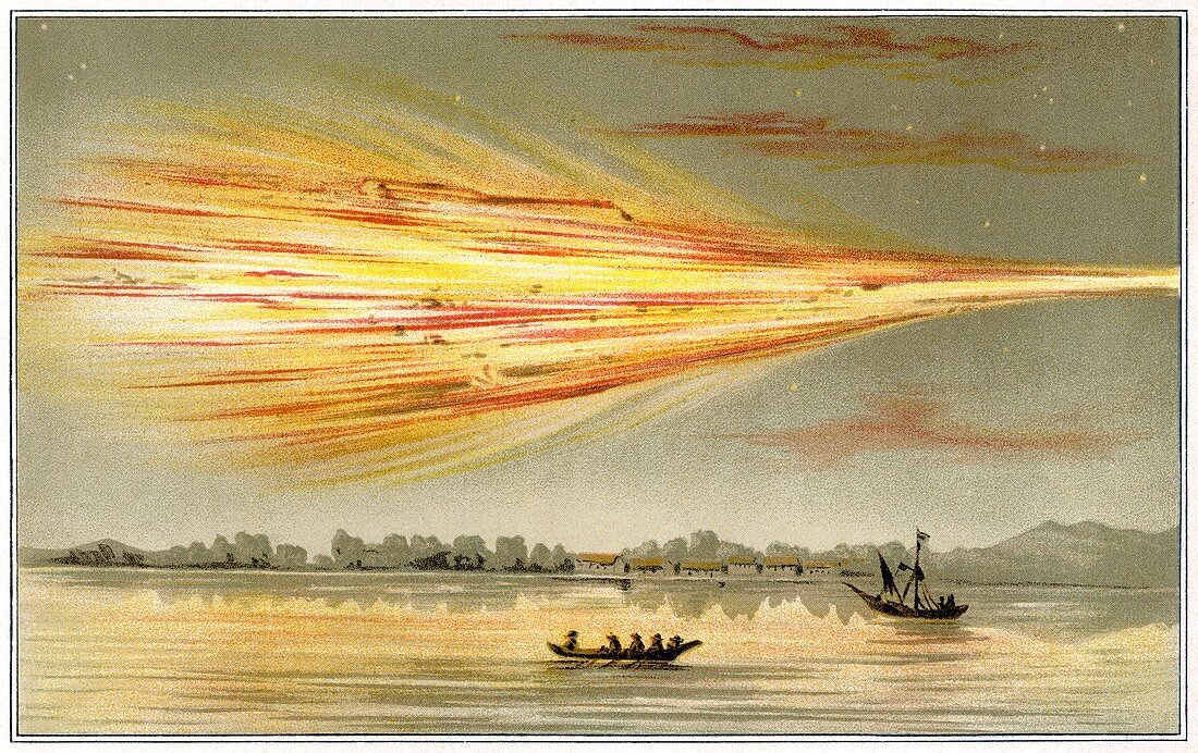 Meteor explosion,historical artwork