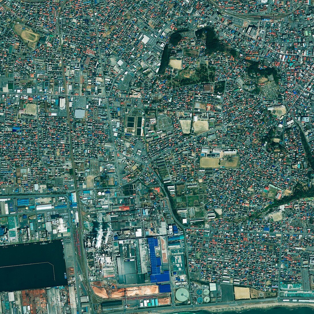 Ishinomaki,Japan,satellite image