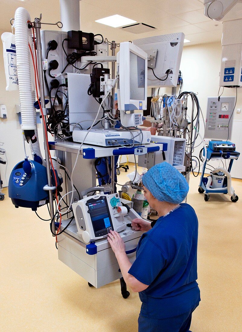 Anaesthetics equipment check