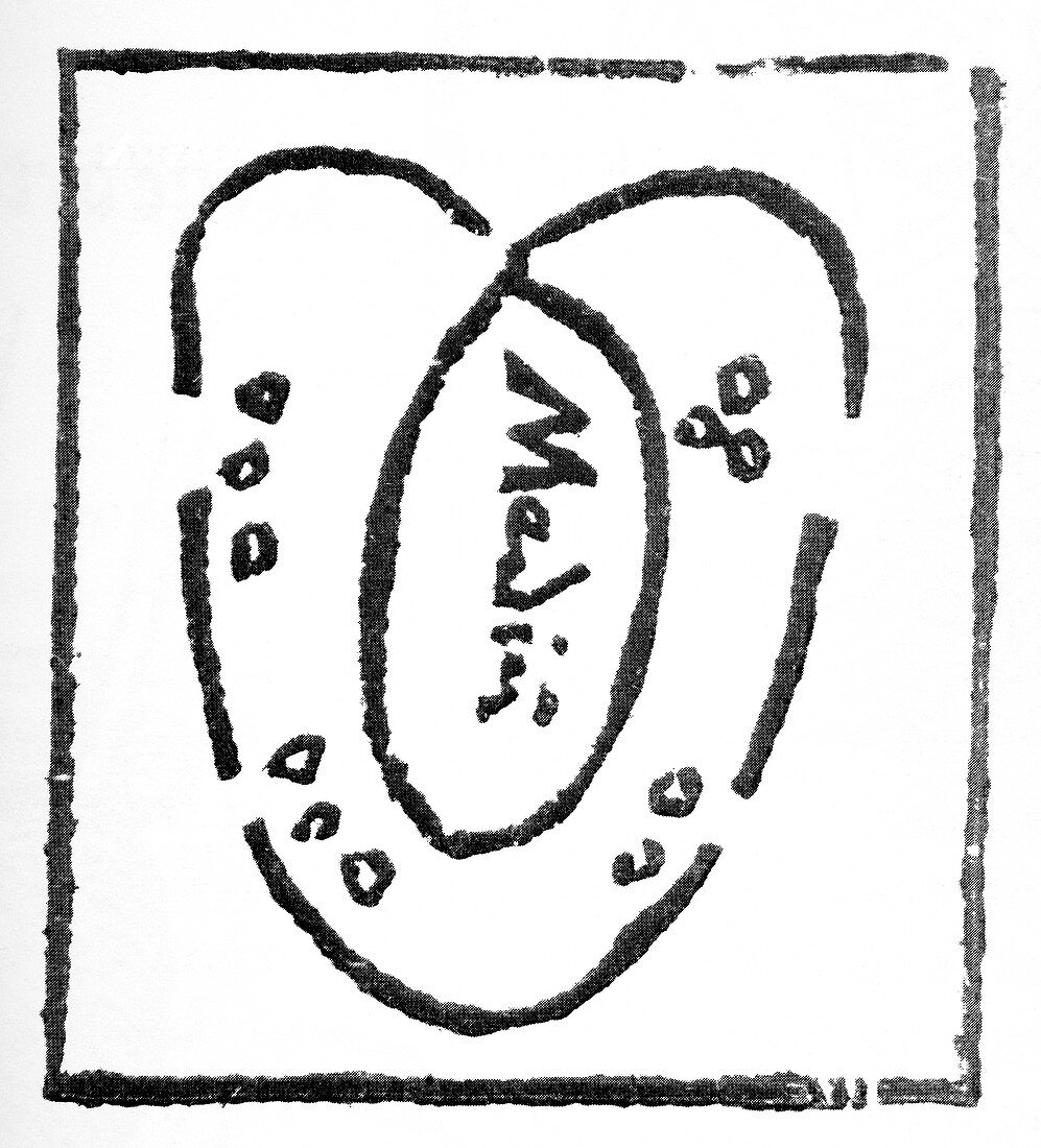 Heart diagram,16th century
