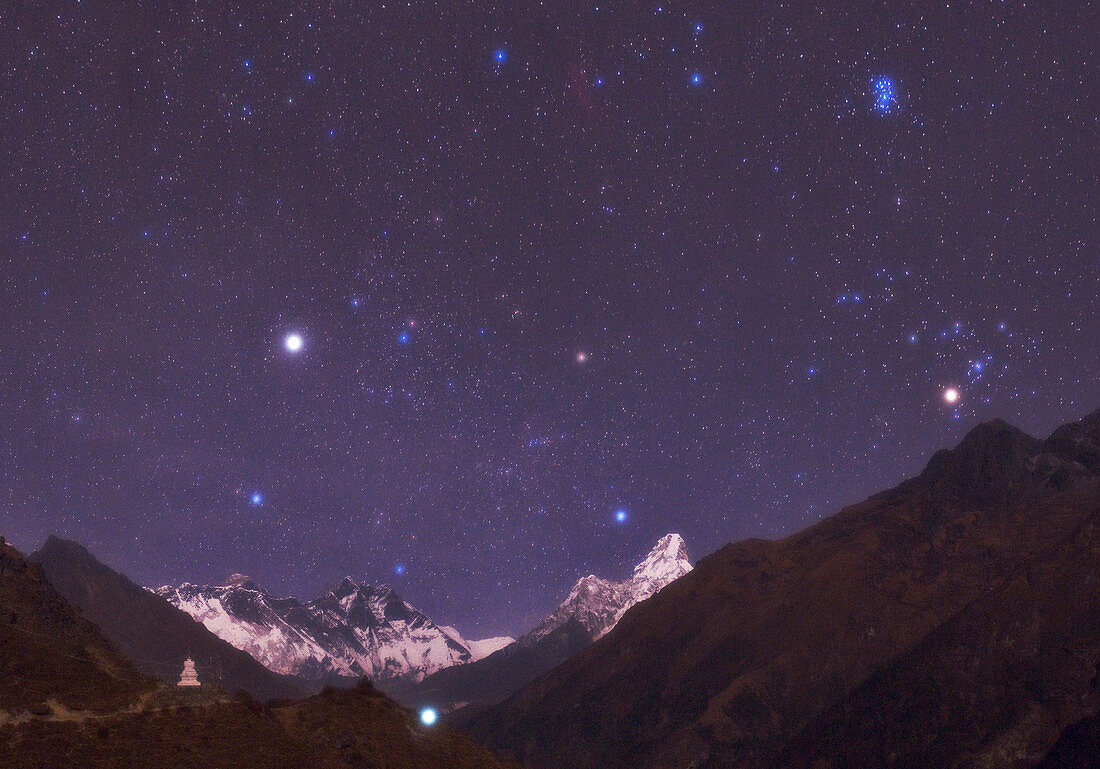Mount Everest Starry Sky
