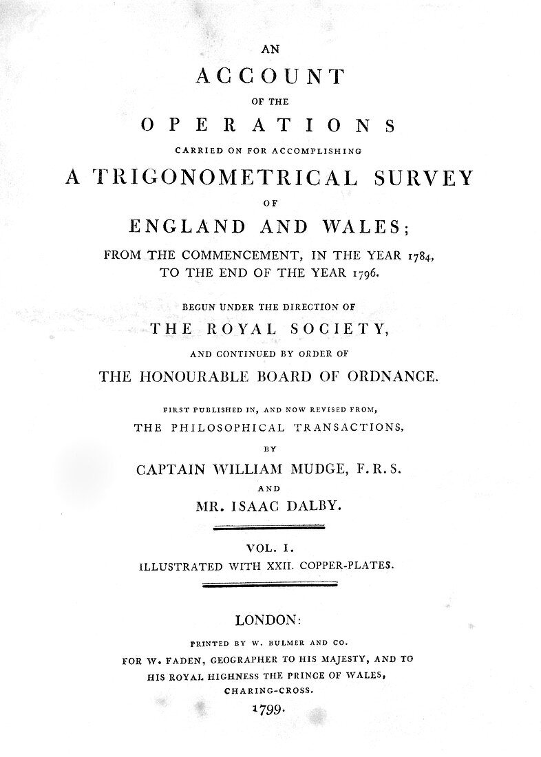 Early Ordnance Survey work,1799