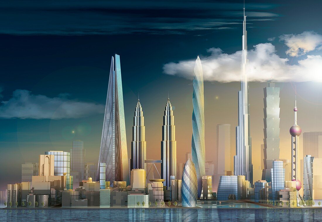 World's tallest buildings,artwork
