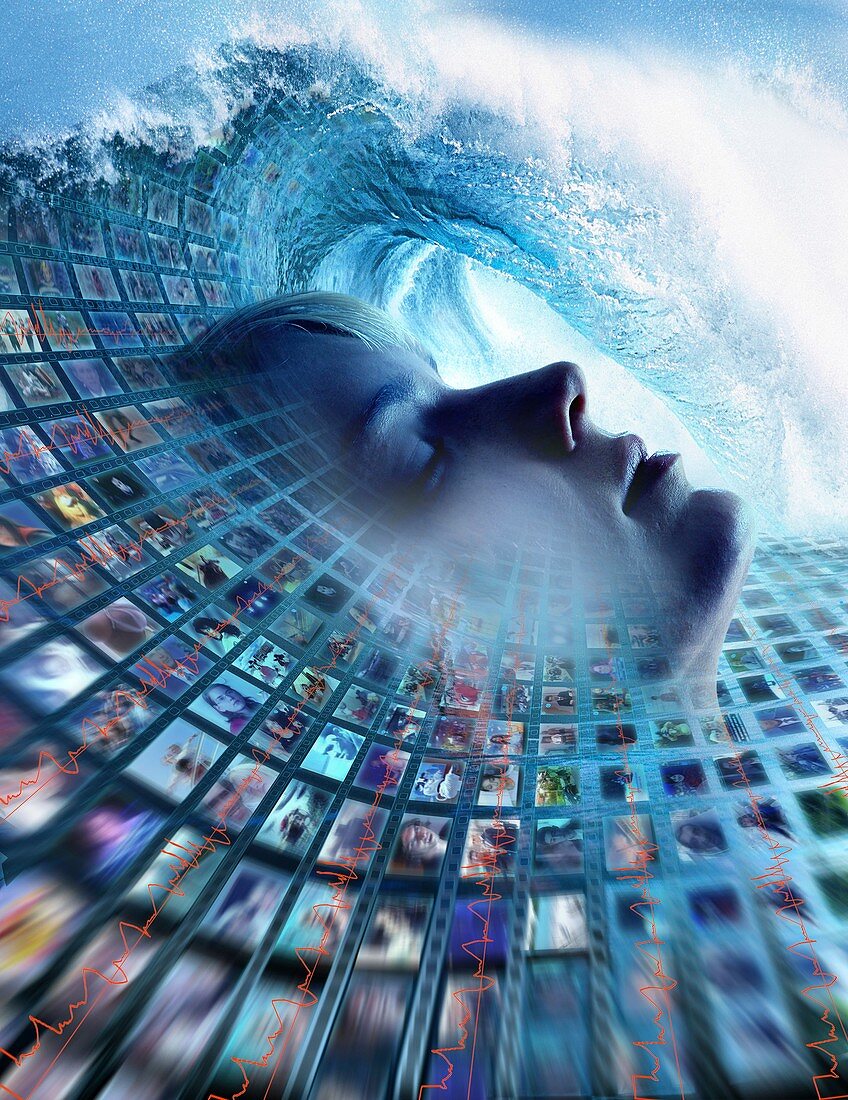 Information overload,conceptual image