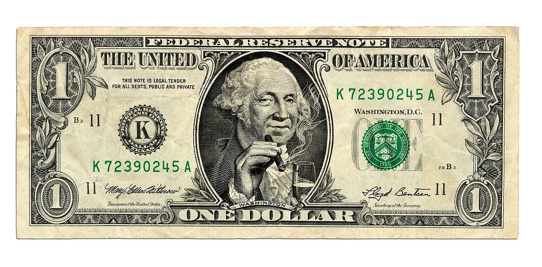 US dollar bill,George Washington parody