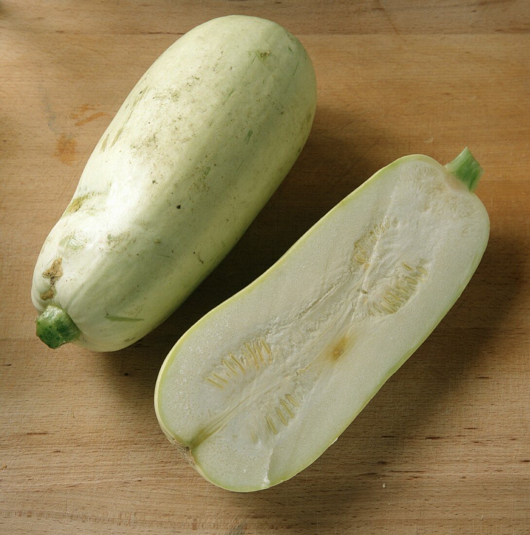 Whole and Half of a Squash