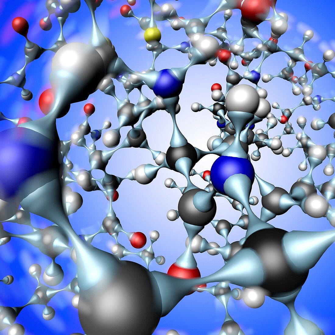 Insulin molecule,close-up view