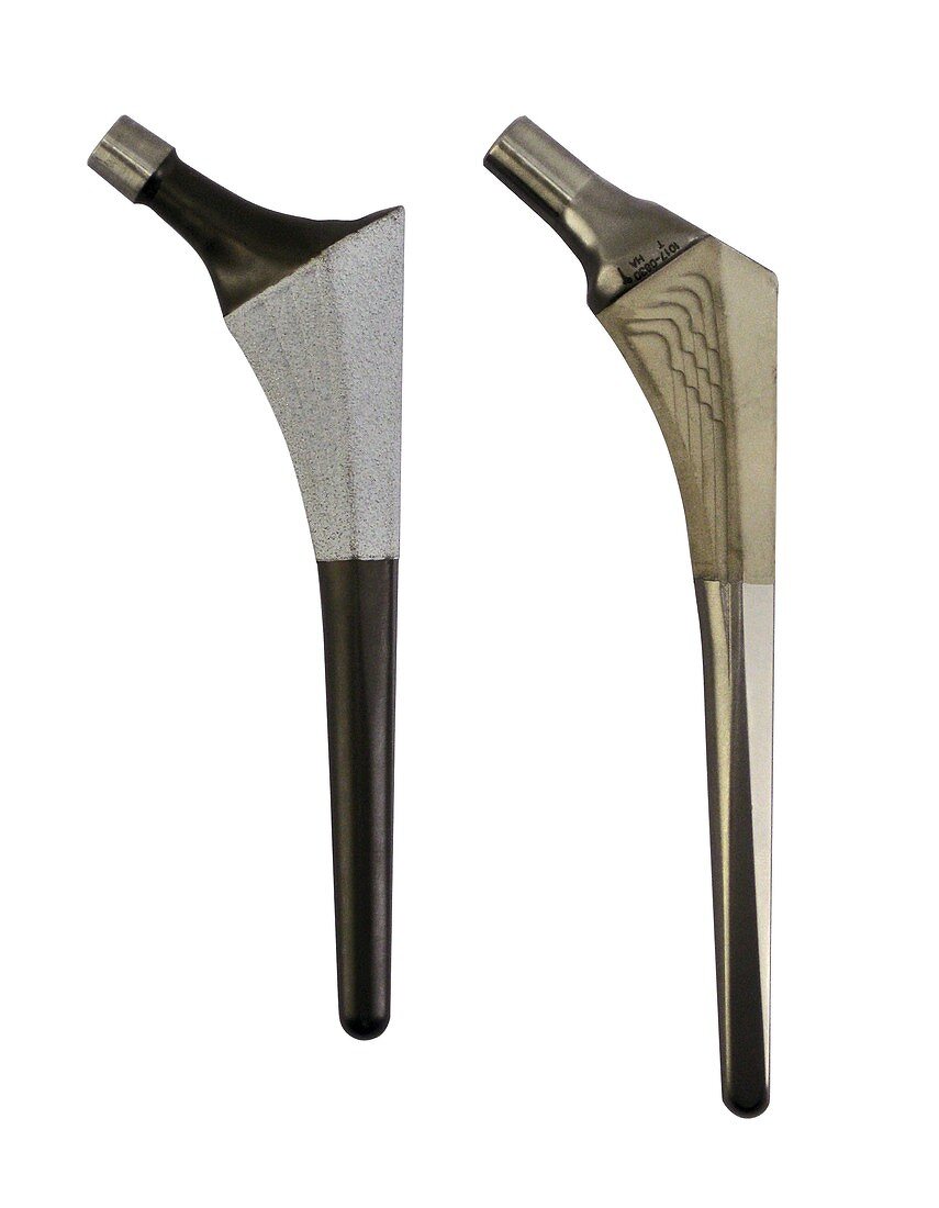 Prosthetic shafts for hip replacement