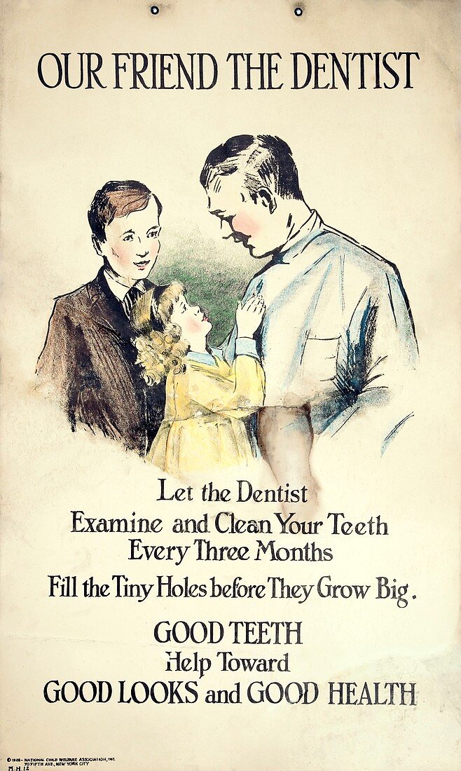Dental health education poster,1926