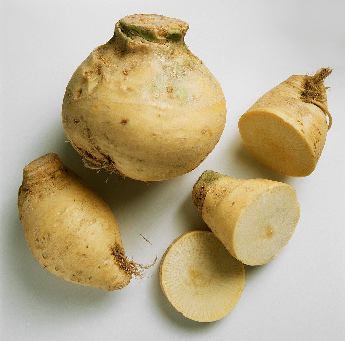 Two Whole Rutabaga; One Slices