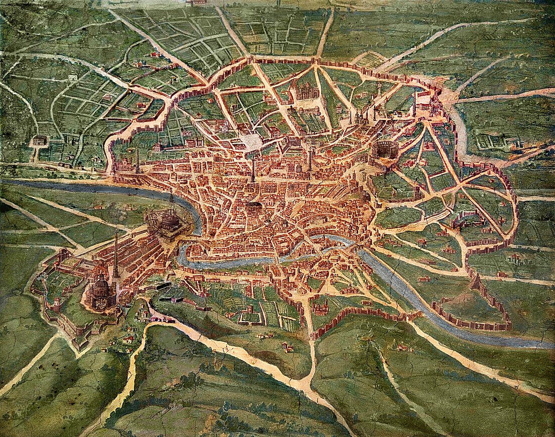 16th Century Plan of Rome