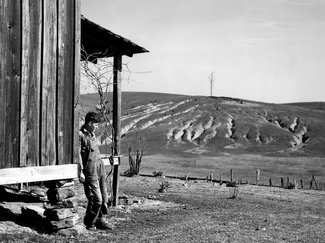 Eroded farmland,USA,1937