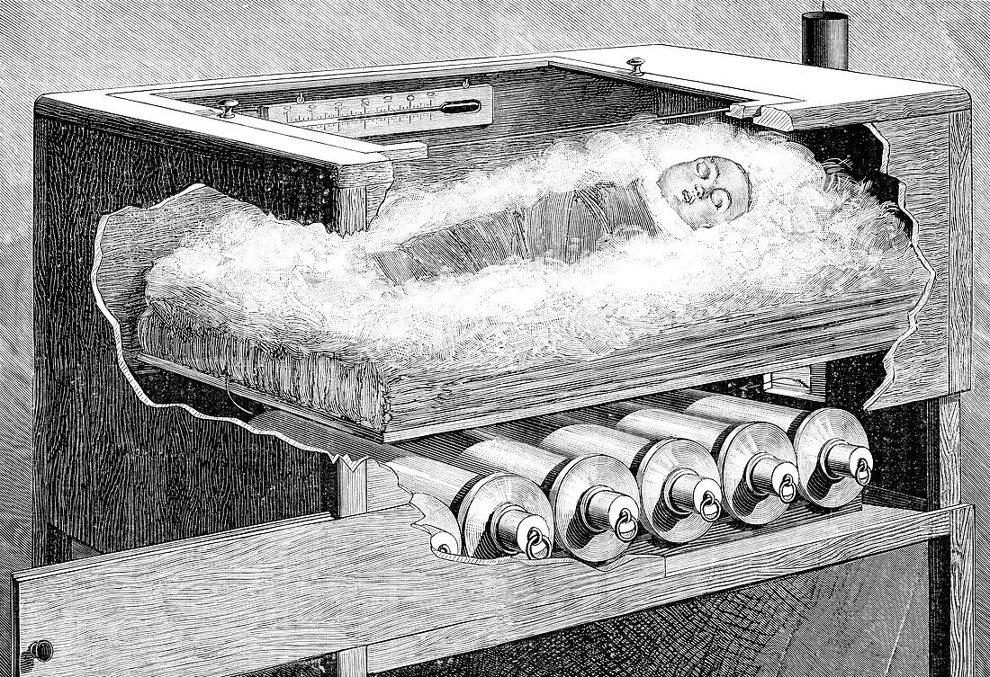 Early baby incubator,19th century