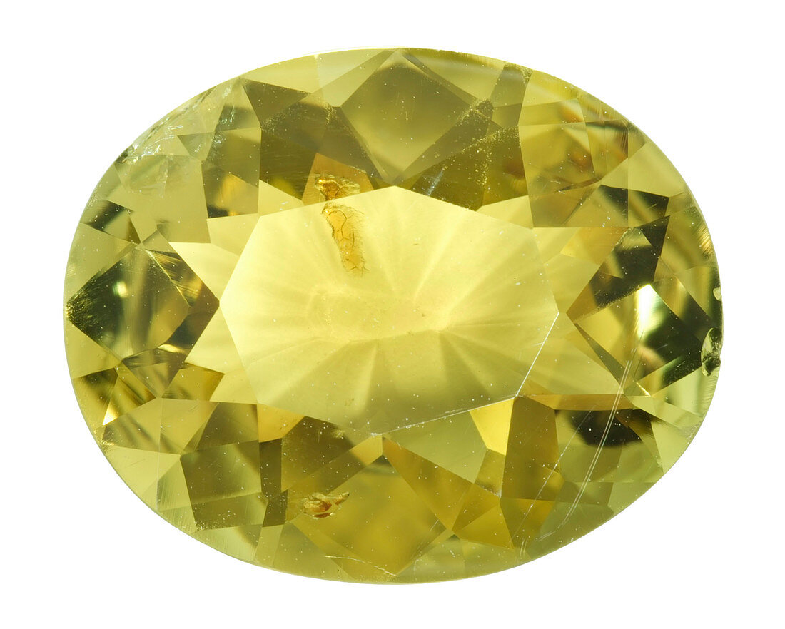 Chrysoberyl yellow beryllium gemstone