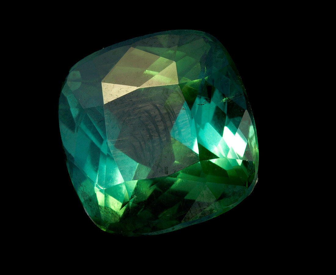 Verdite green tourmaline gemstone