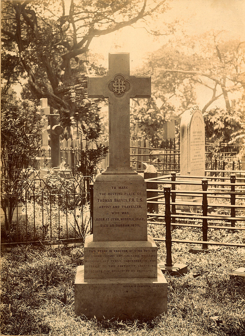 Thomas Baines' tombstone